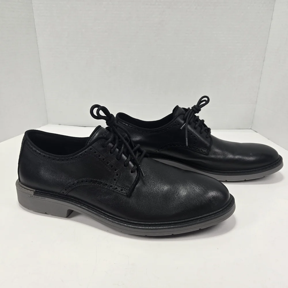 Cole Haan Go-to Plain Toe Black Leather Oxford Derbys Dress Shoe Men's Size 11